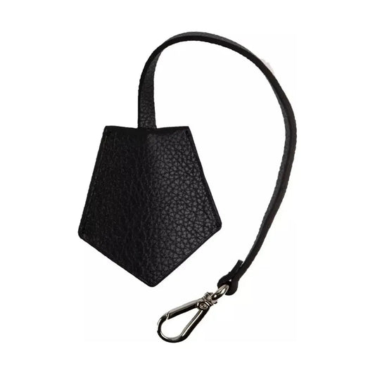 Neil Barrett Black Leather Men Keychain Neil Barrett