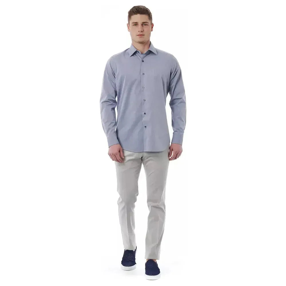 Bagutta Gray Cotton Men Shirt