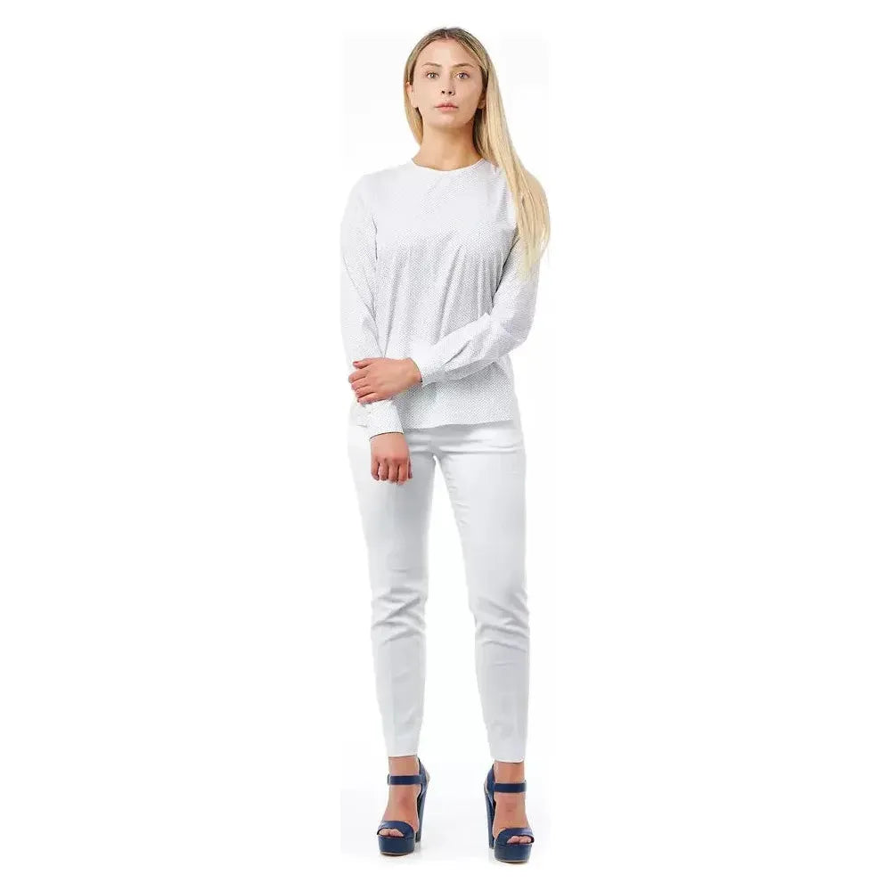 Bagutta White Cotton Women Blouse Bagutta