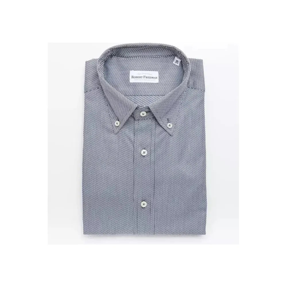 Robert Friedman Blue Cotton Men's Shirt