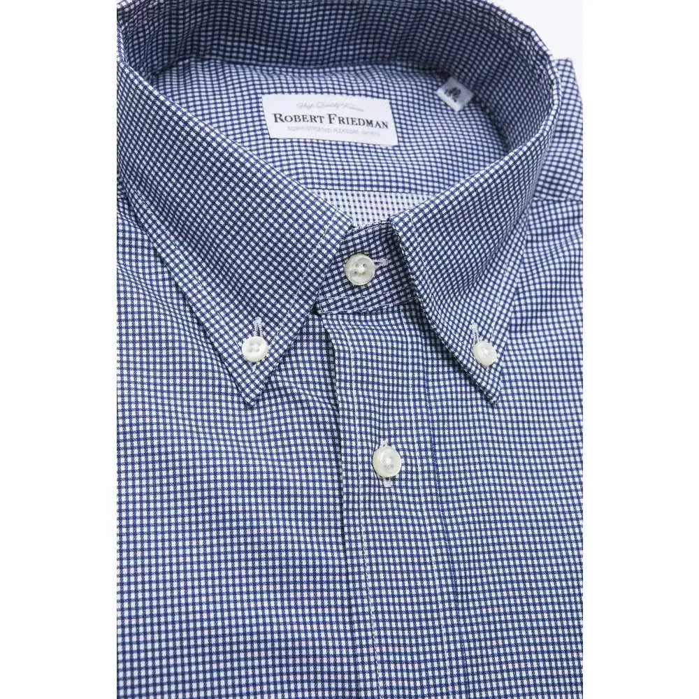Robert Friedman Blue Cotton Men's Shirt