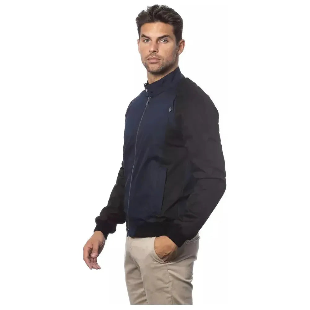 Verri Blue Cotton Men's Bomber Jacket Verri