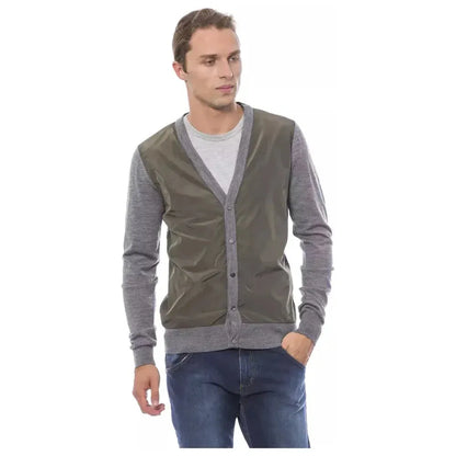 Verri Gray Wool Men's Cardigan Verri