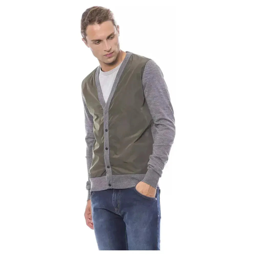 Verri Gray Wool Men's Cardigan Verri