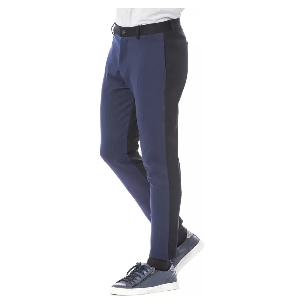 Verri Blue Viscose Men Pant Verri