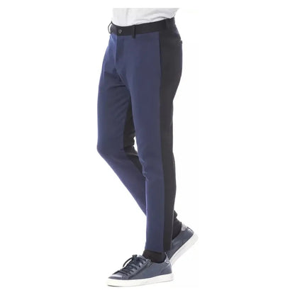 Verri Blue Viscose Men Pant Verri