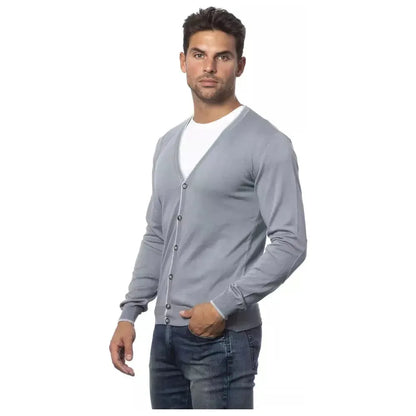 Verri Gray Cotton Men's Cardigan Verri