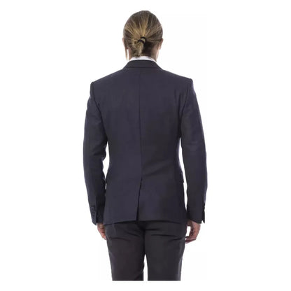 Verri Blue Virgin Wool Blazer