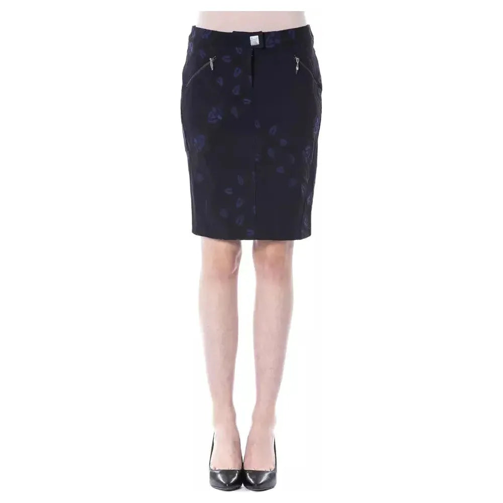 BYBLOS Blue Cotton Women Skirt BYBLOS