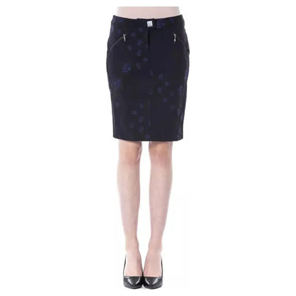 BYBLOS Blue Cotton Women Skirt BYBLOS