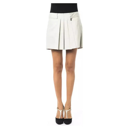 BYBLOS Gray Cotton Women Skirt BYBLOS