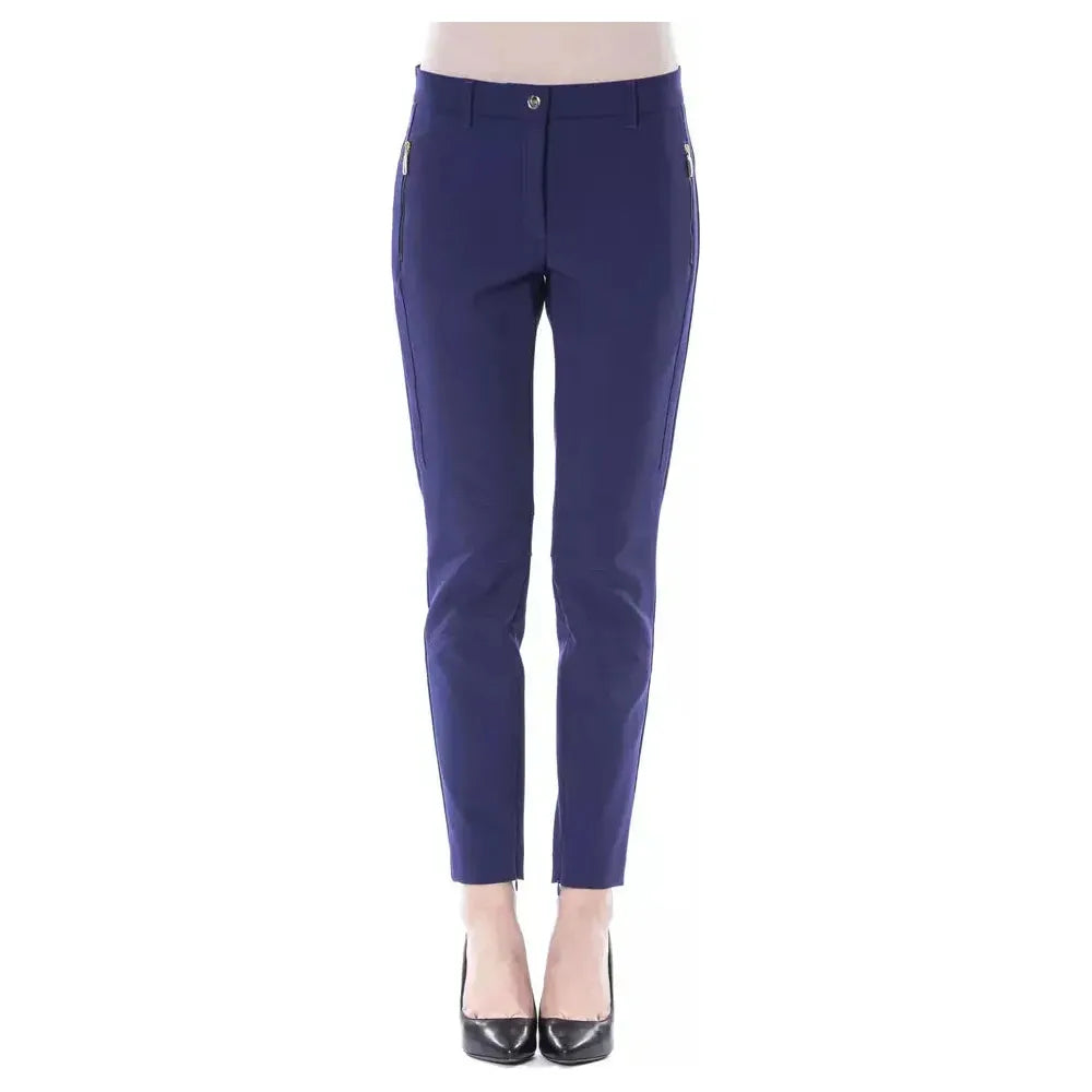 BYBLOS Blue Polyester Women's Slim-Fit Pant BYBLOS