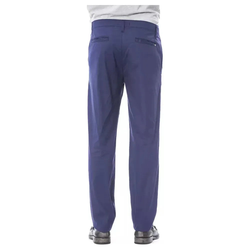 Verri Blue Cotton Men's Chino Pant Verri