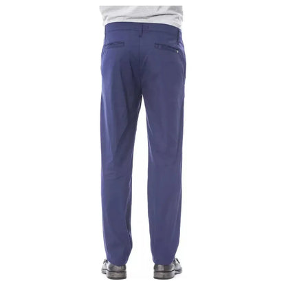 Verri Blue Cotton Men's Chino Pant Verri