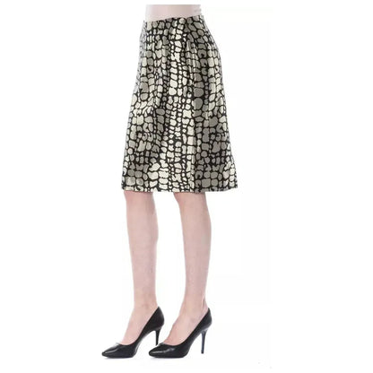 BYBLOS Gold Viscose Women Skirt BYBLOS