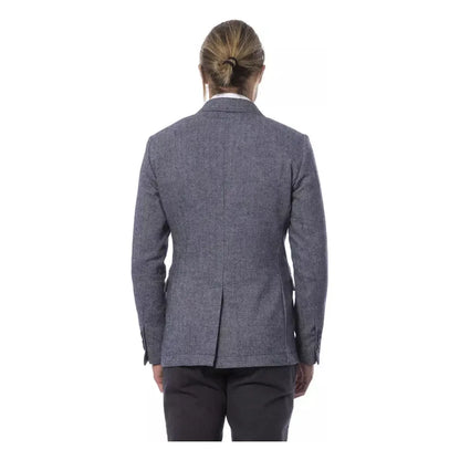 Verri Blue Polyester Blazer Verri