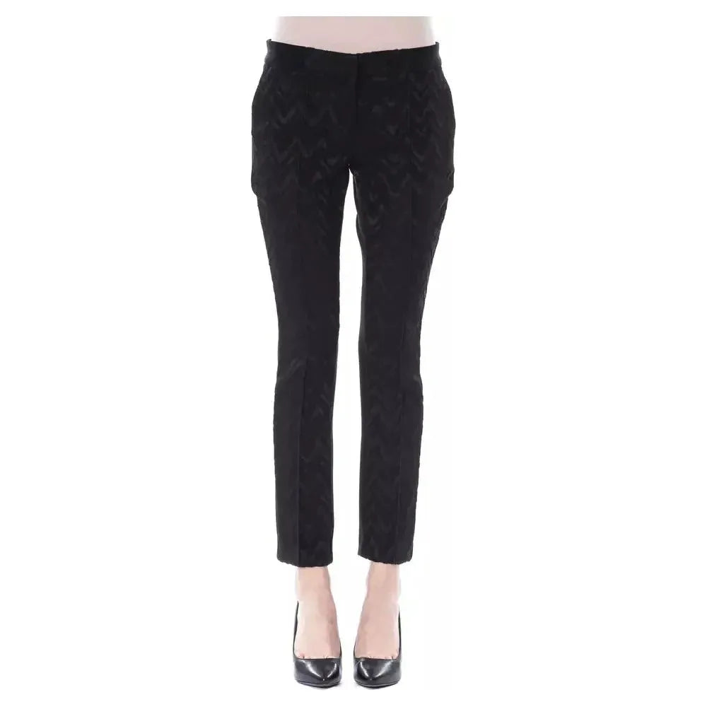 BYBLOS Black Polyester Women Pants BYBLOS Dark Slate Gray