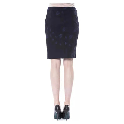 BYBLOS Blue Cotton Women Skirt BYBLOS