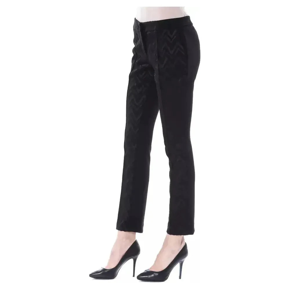 BYBLOS Black Polyester Women Pants BYBLOS Dark Slate Gray