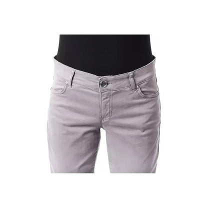 BYBLOS Gray Cotton Women's Pant BYBLOS
