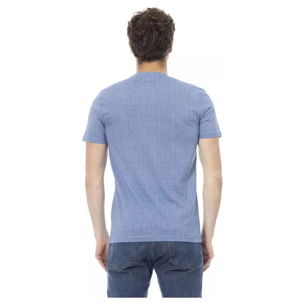 Baldinini Trend Light Blue Cotton Men T-Shirt Baldinini Trend