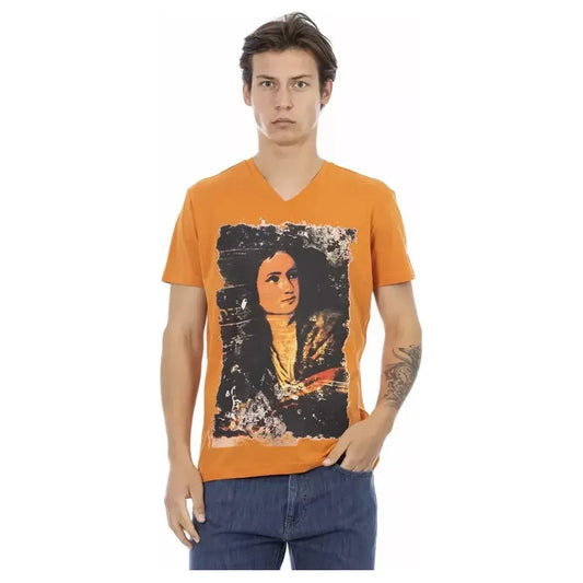 Trussardi Action Orange Cotton Men T-Shirt