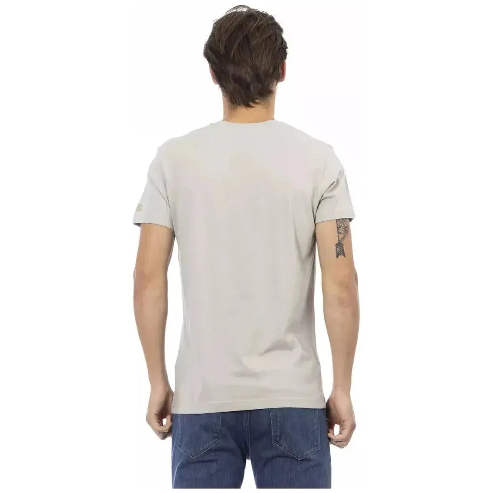 Trussardi Action Gray Cotton Men T-Shirt Trussardi Action