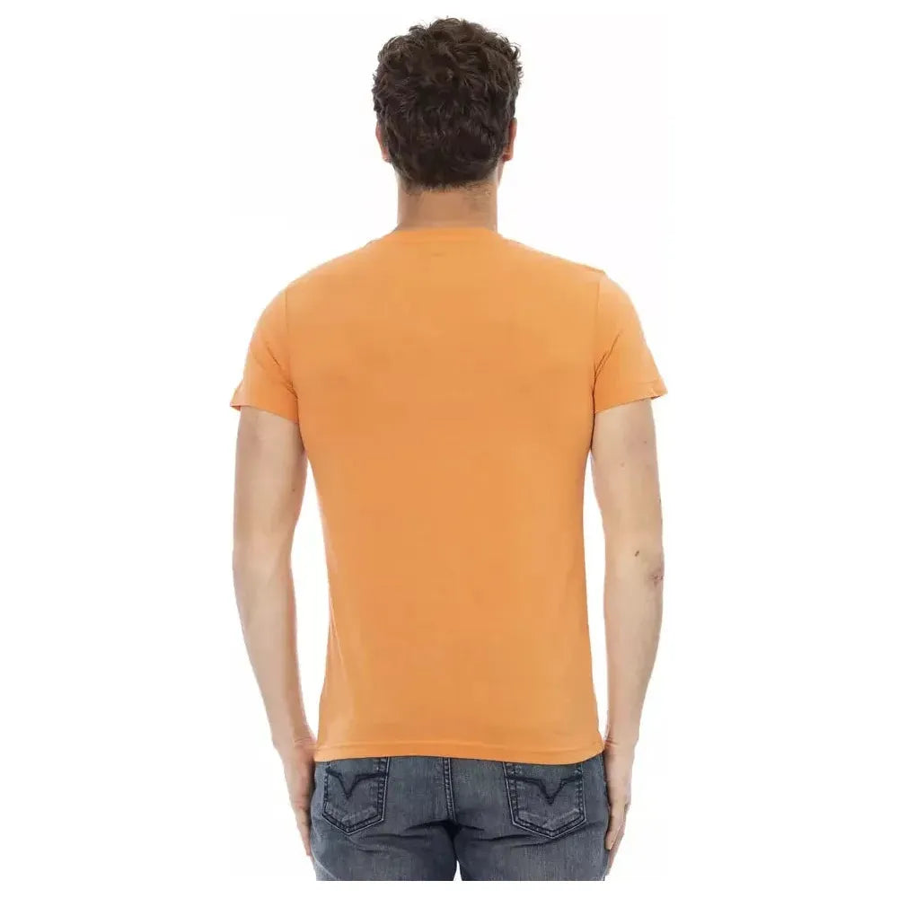 Trussardi Action Orange Cotton Men T-Shirt Trussardi Action