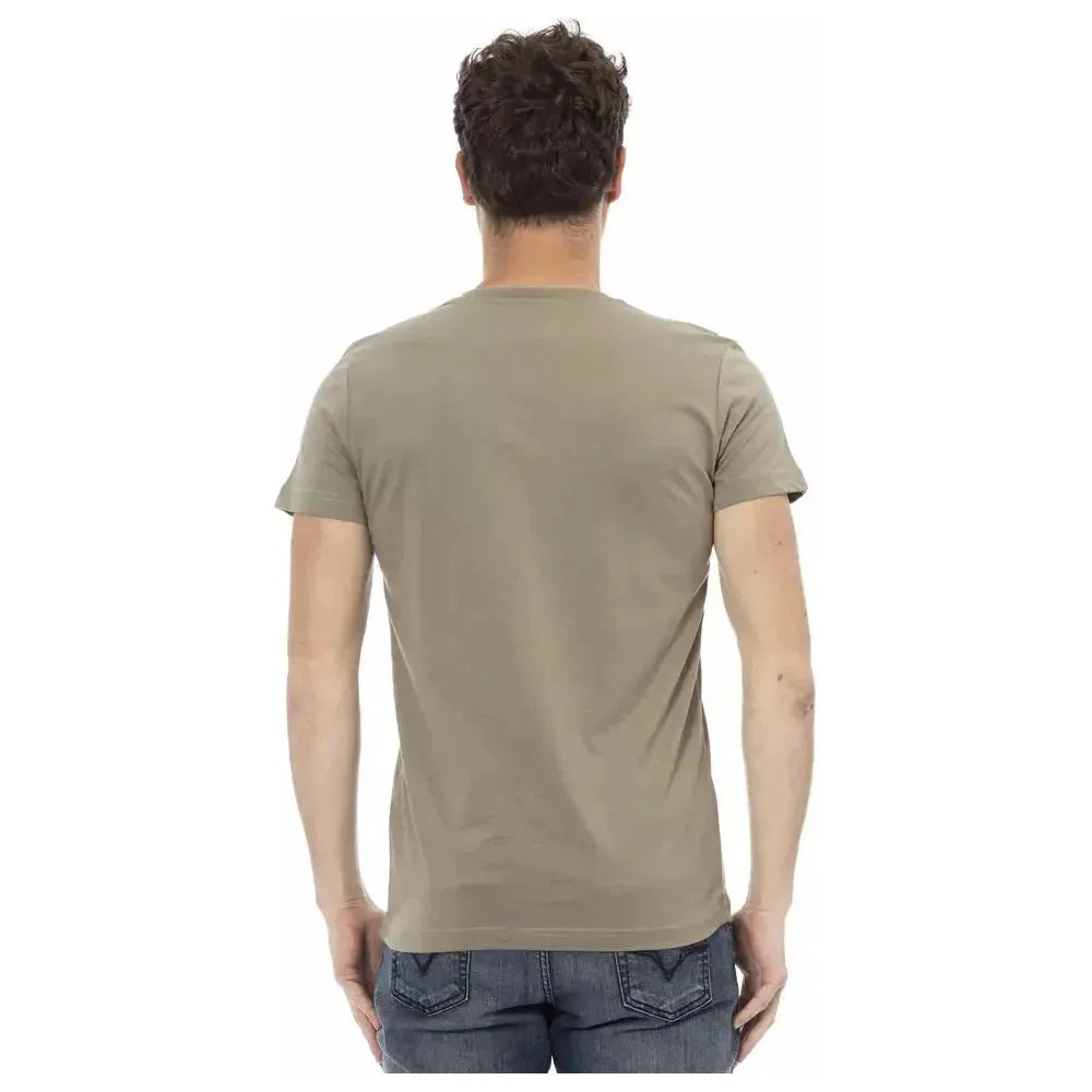 Trussardi Action Brown Cotton Men T-Shirt Trussardi Action