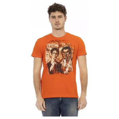 Trussardi Action Orange Cotton Men T-Shirt
