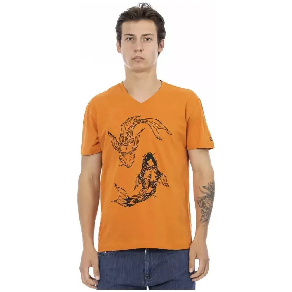 Trussardi Action Orange Cotton Men's T-Shirt