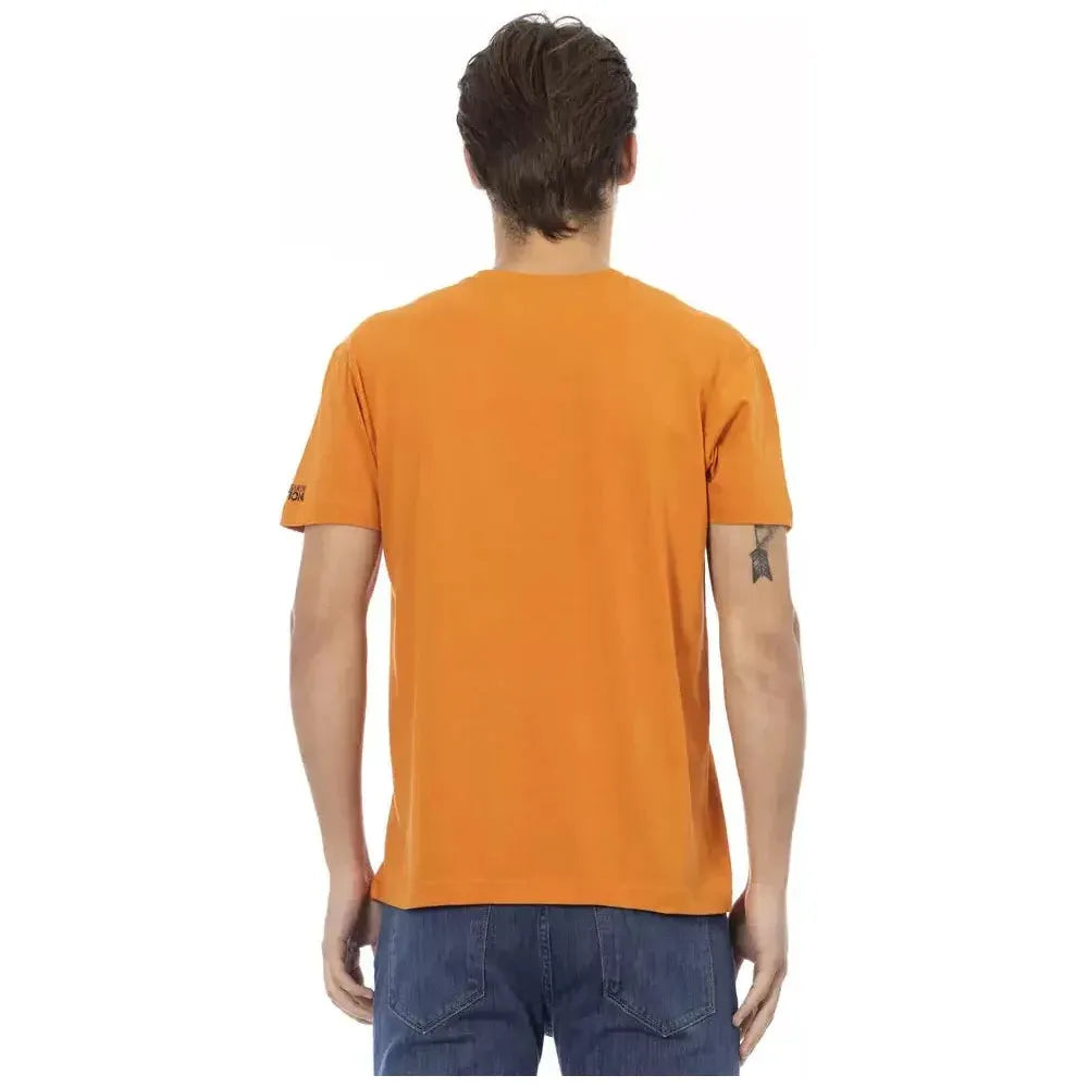 Trussardi Action Orange Cotton Men T-Shirt Trussardi Action