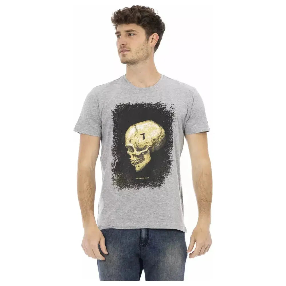 Trussardi Action Gray Cotton Men T-Shirt Trussardi Action