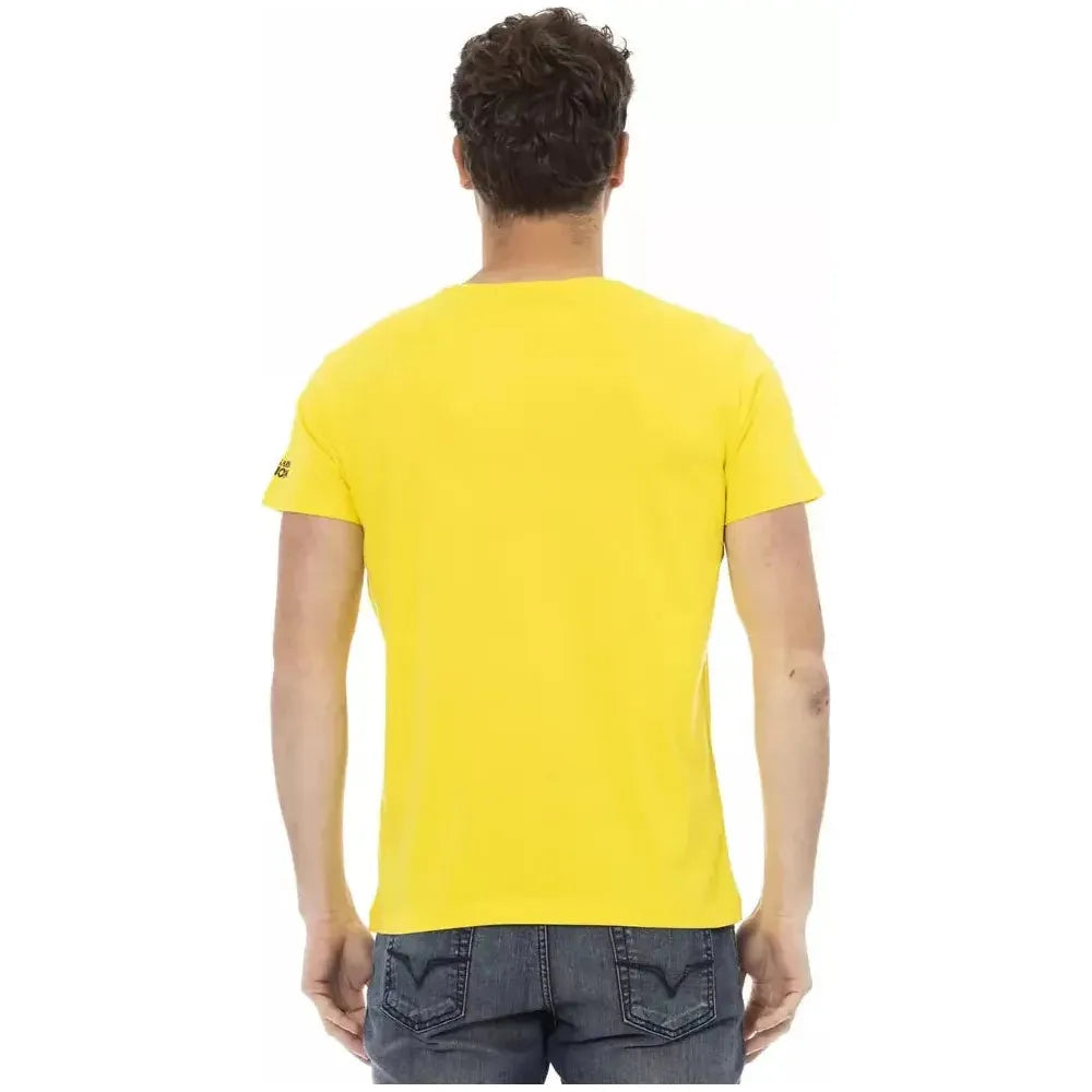 Trussardi Action Yellow Cotton Men T-Shirt Trussardi Action