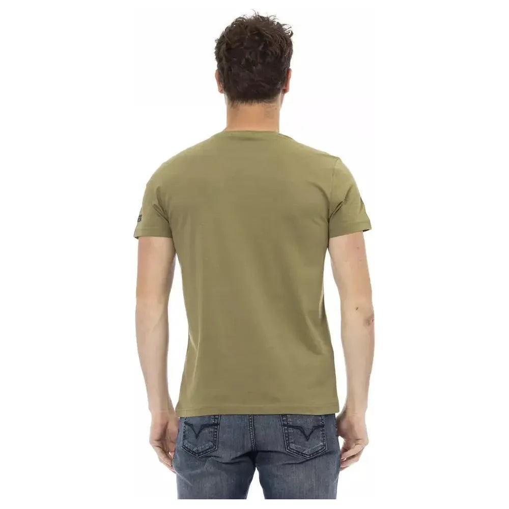 Trussardi Action Green Cotton Men T-Shirt