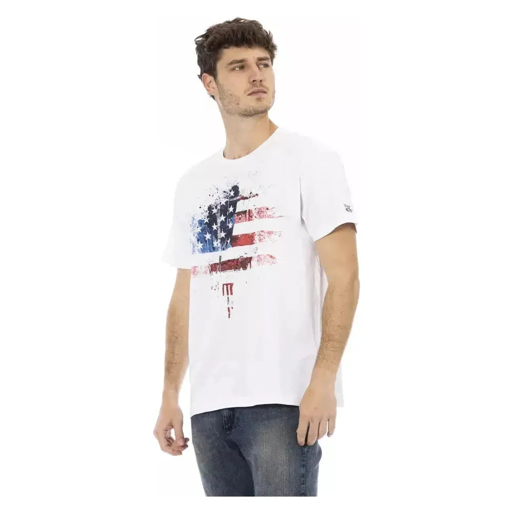 Trussardi Action White Cotton Men T-Shirt Trussardi Action