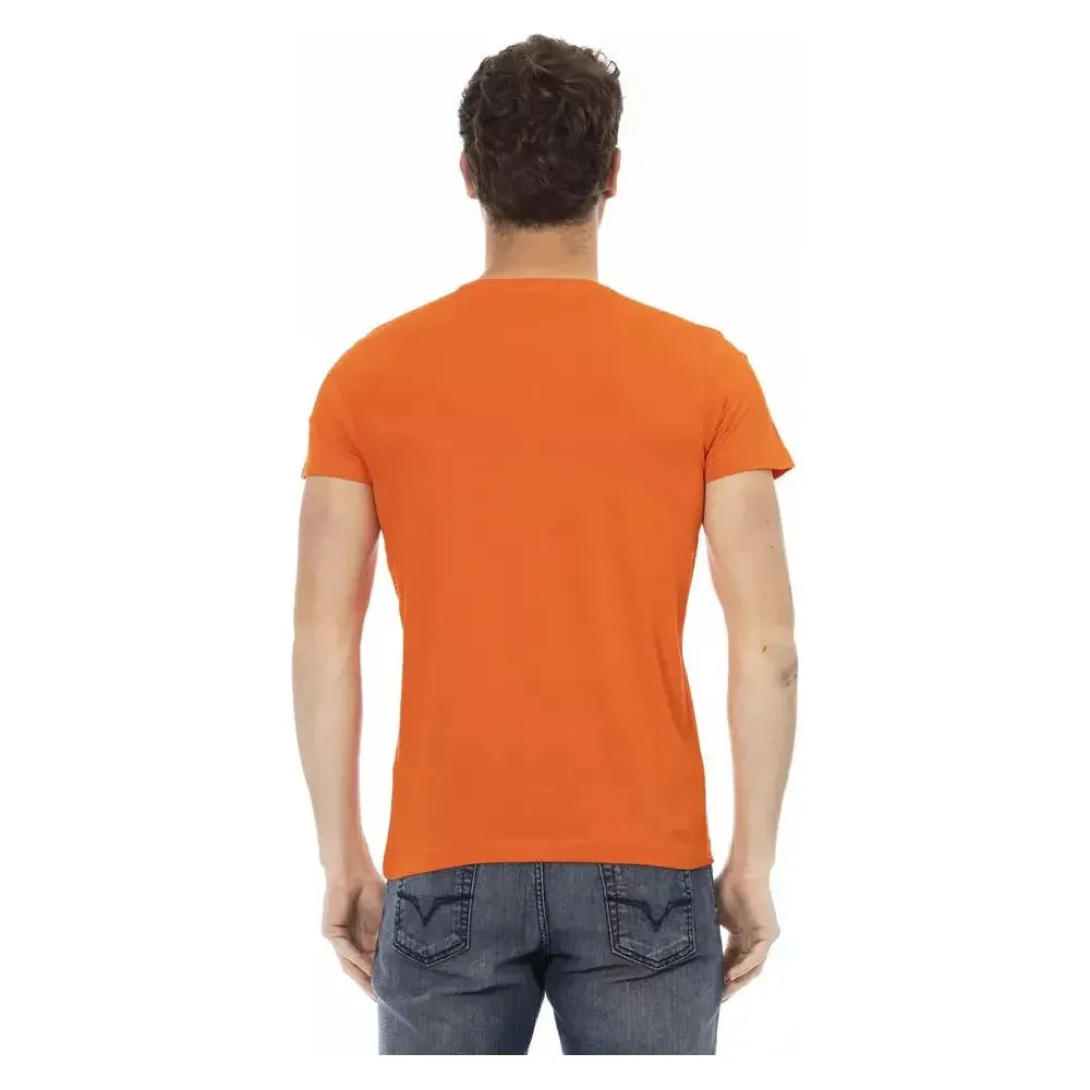 Trussardi Action Orange Cotton Men T-Shirt Trussardi Action