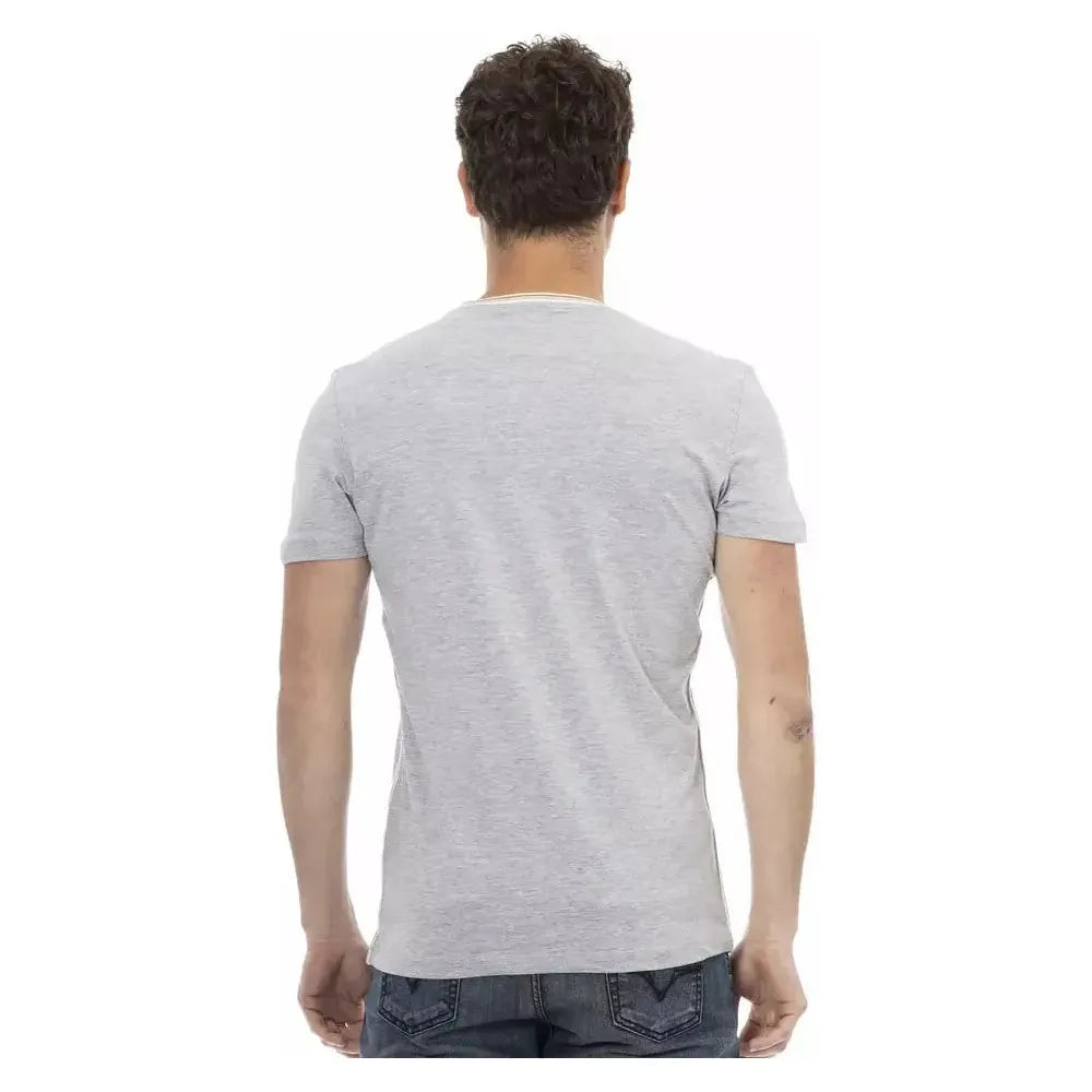Trussardi Action Gray Cotton Men T-Shirt