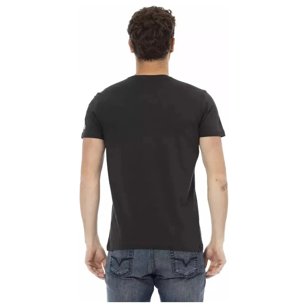 Trussardi Action Black Cotton Men T-Shirt