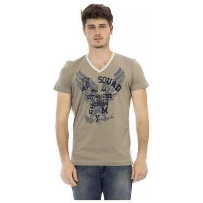 Trussardi Action Green Cotton Men T-Shirt