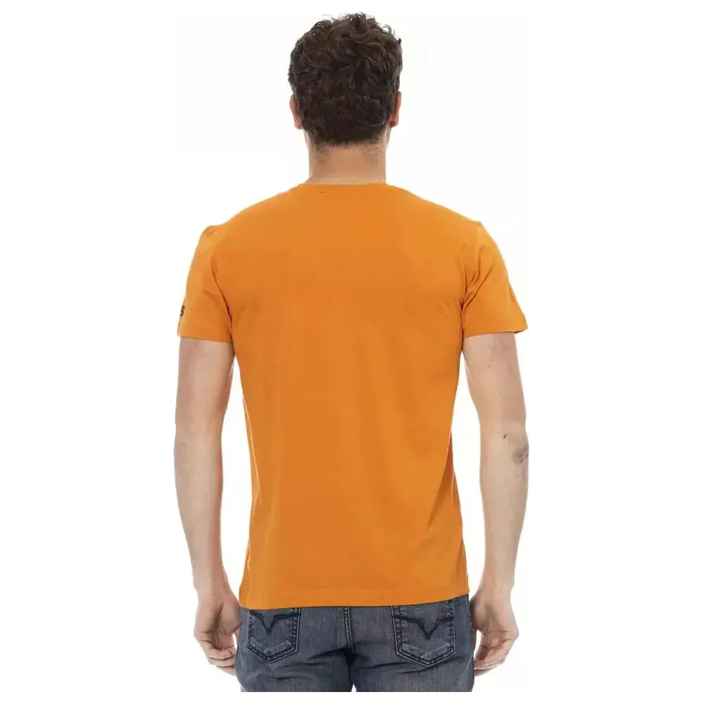 Trussardi Action "Orange Cotton Men T-Shirt"