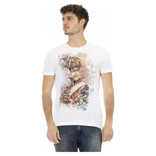 Trussardi Action White Cotton Men T-Shirt Trussardi Action