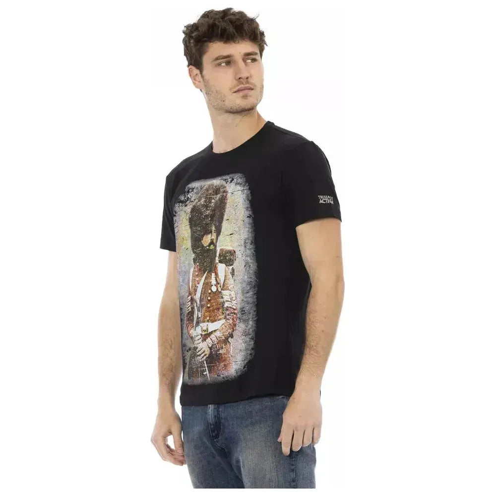 Trussardi Action Black Cotton Men's T-Shirt