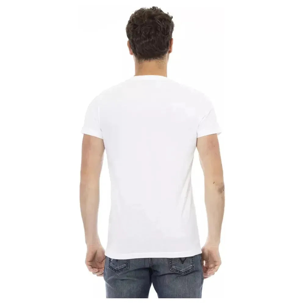 Trussardi Action White Cotton Men T-Shirt Trussardi Action