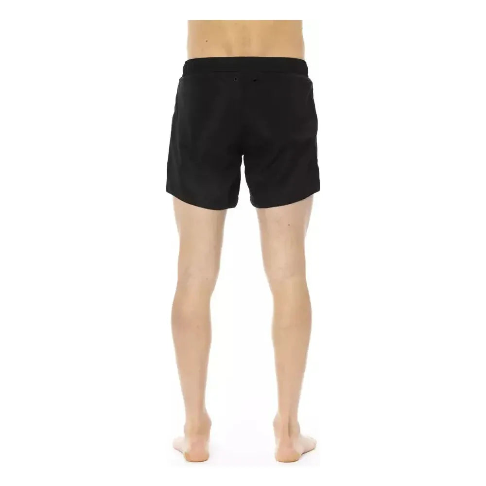 Bikkembergs Black Polyester Men Swim Short Bikkembergs