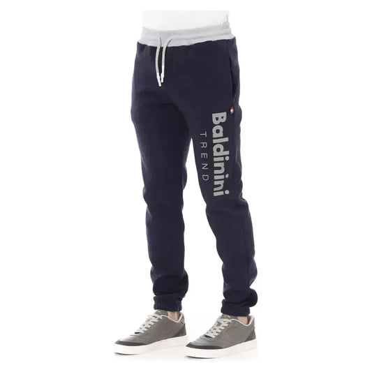 Baldinini Trend Blue Cotton Men Sport Pant Baldinini Trend