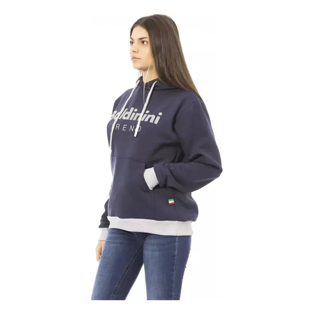 Baldinini Trend Blue Cotton Women Hoodie