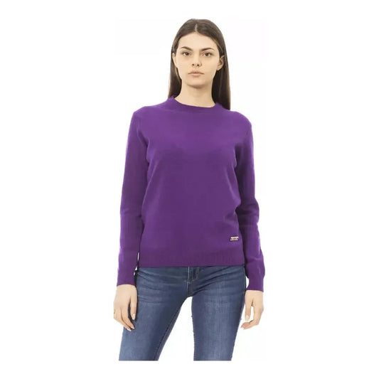 Baldinini Trend Purple Wool Women Sweater Baldinini Trend