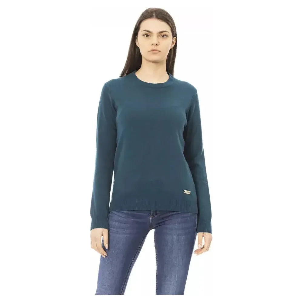 Baldinini Trend Green Wool Women Sweater Baldinini Trend