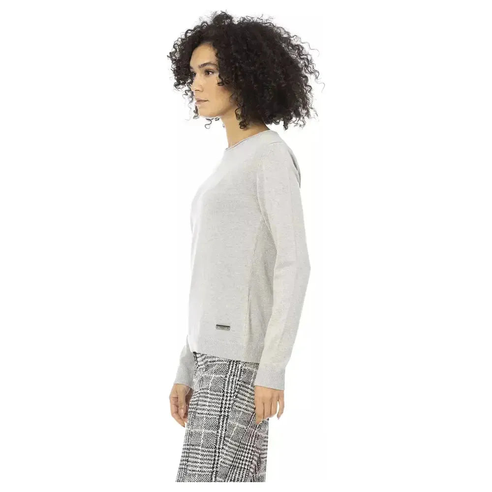 Baldinini Trend Gray Wool Women Sweater Baldinini Trend